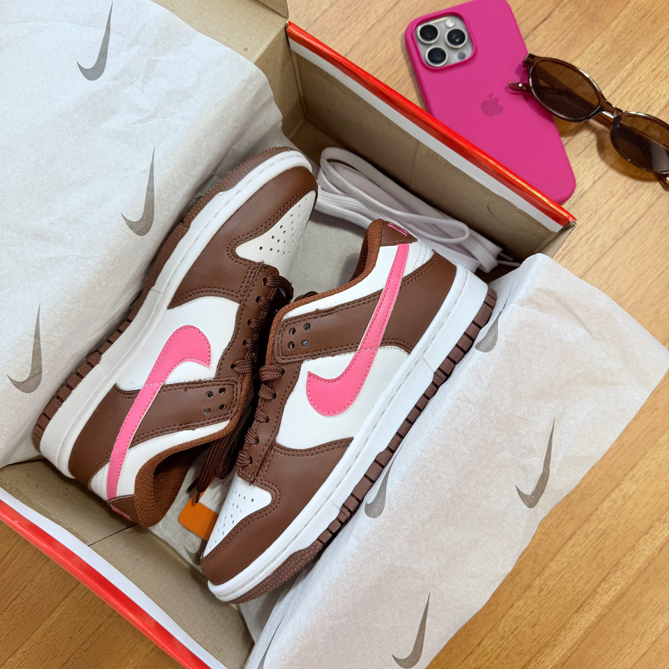 Tênis Dunk Low Chocolate/Pink